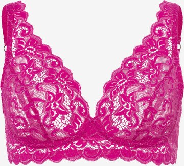 Hanro Triangle Bra 'Moments' in Pink: front