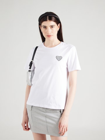 VILA Тениска 'MORA' в бяло: отпред