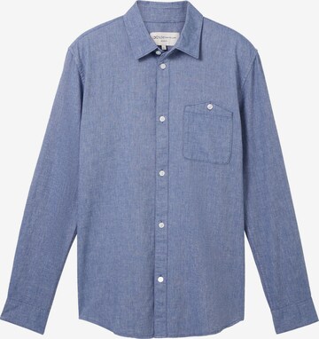 Coupe regular Chemise TOM TAILOR DENIM en bleu : devant