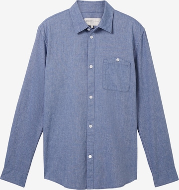 TOM TAILOR DENIM Regular fit Overhemd in Blauw: voorkant