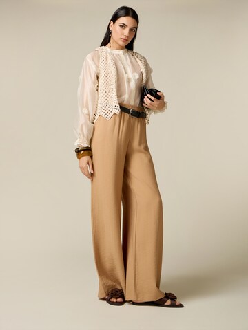 Baggy Pantaloni di oltre in beige: frontale
