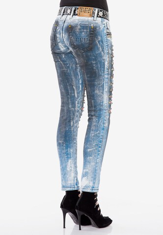 CIPO & BAXX Skinny Jeans 'Ripped-Off' in Blue