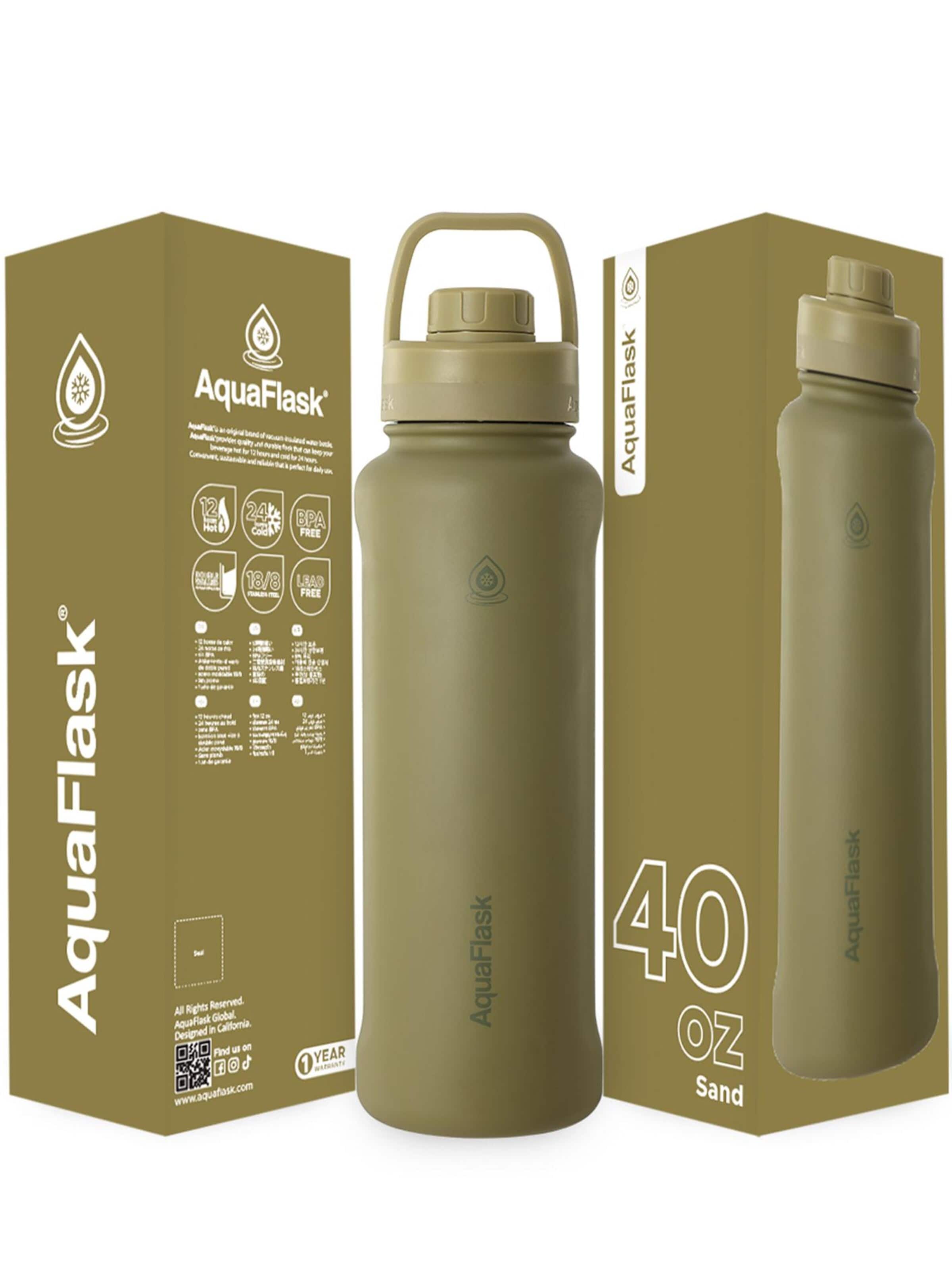 AquaFlask Láhev na vodu 'AquaFlask Termoláhev REGULAR+ 1,18l' – béžová