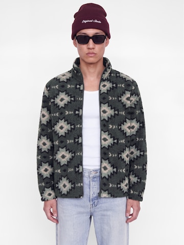 JACK & JONES Флисовая куртка 'JORSEBASTIAN' в Зеленый: спереди