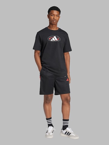 ADIDAS SPORTSWEAR Loosefit Παντελόνι φόρμας 'TIRO' σε μαύρο