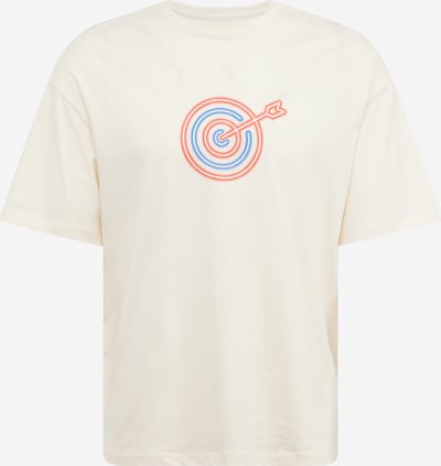 JACK & JONES T-Shirt 'VIVID' en crème / bleu roi / rouge orangé, Vue avec produit
