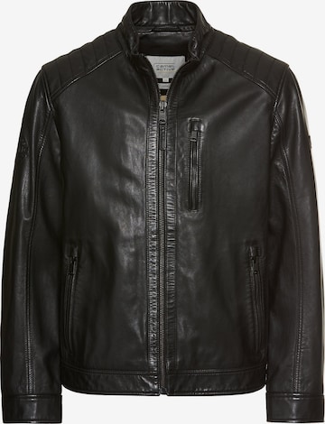CAMEL ACTIVE Lederjacke in Schwarz: Vorderseite