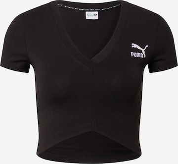 PUMA - Camiseta en negro: frente