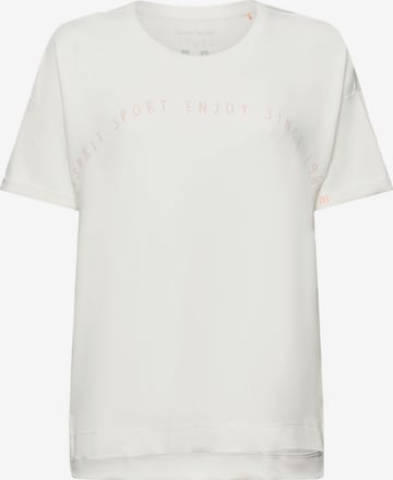 T-shirt fonctionnel ESPRIT en blanc : devant