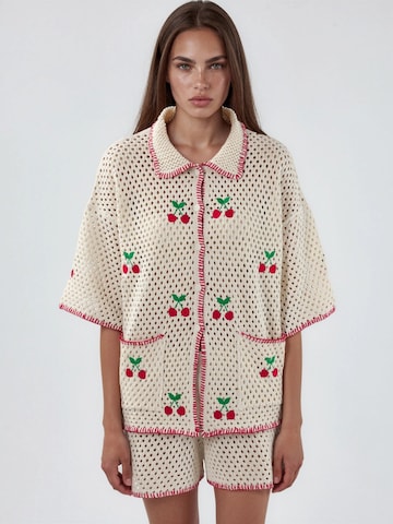 Hiccup Pantsuit in White: front