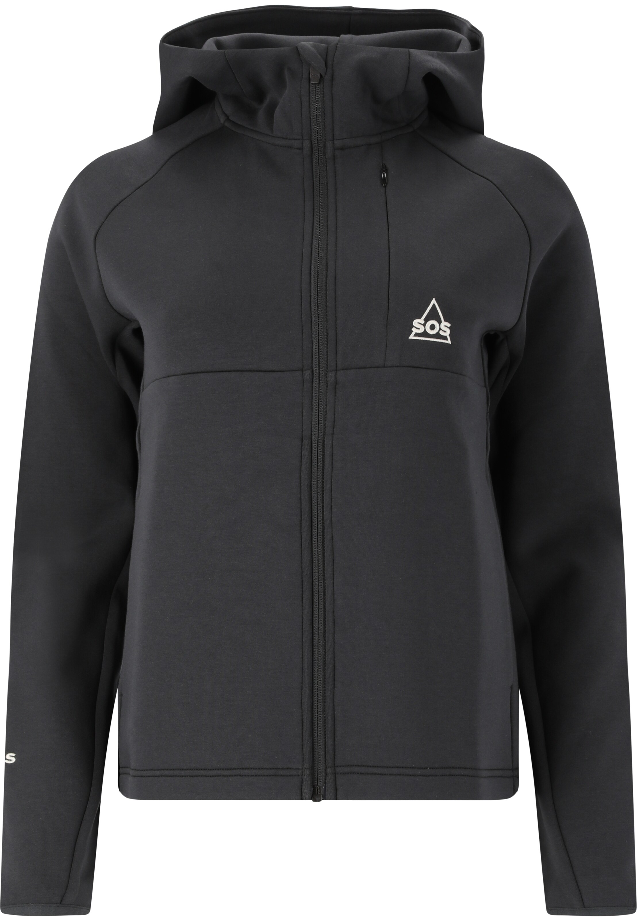 SOS Sweatjacke 'Vail' in Schwarz: Vorderseite