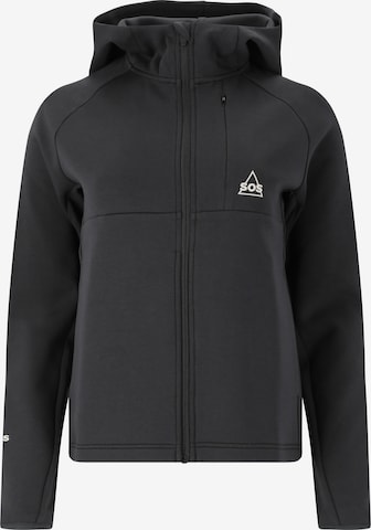 SOS Sweatjacke 'Vail' in Schwarz: Vorderseite