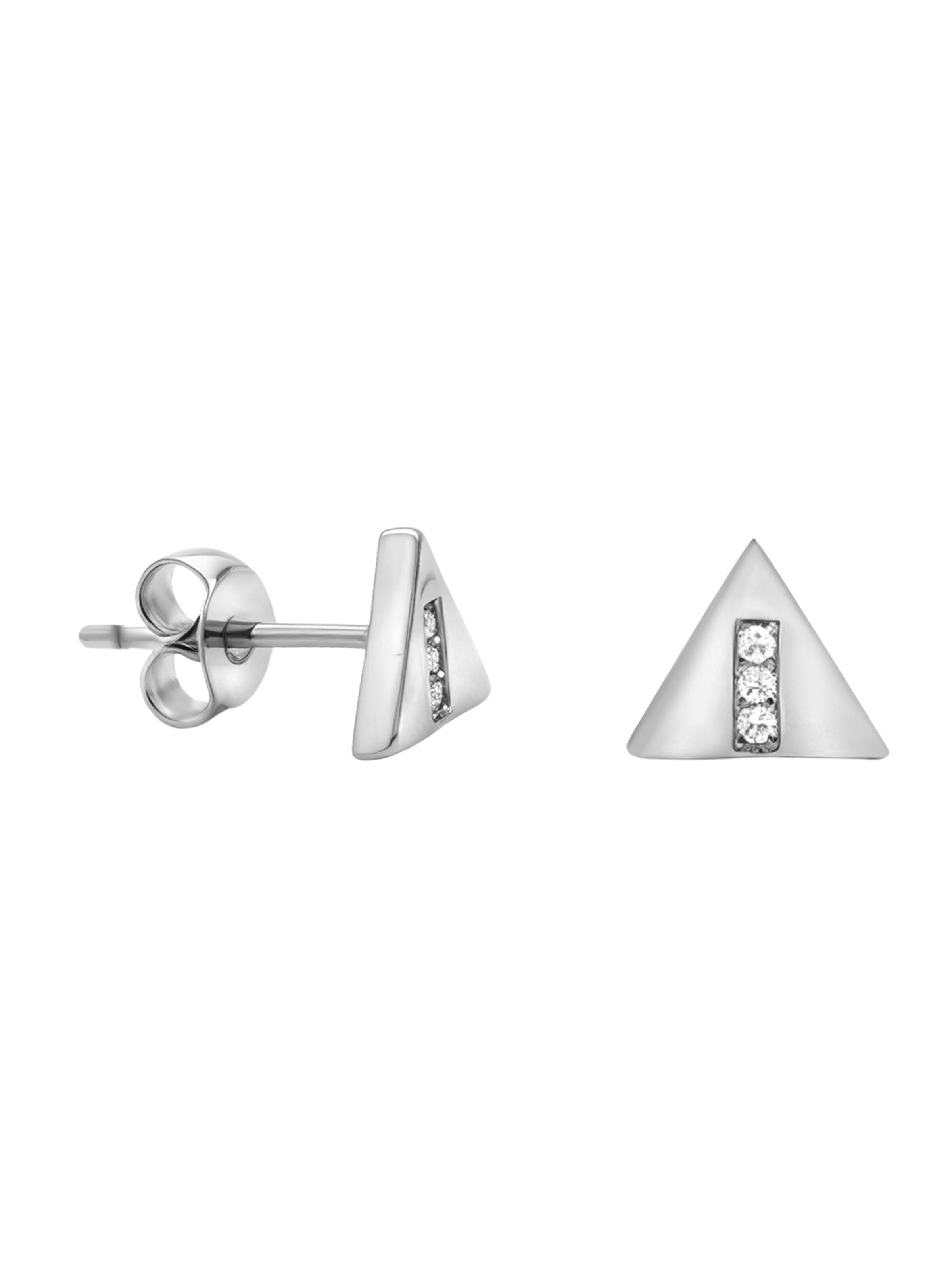 Sofia Milani Ohrringe 'Triangle'‌‌‌‌‌‌‌ in Silber: Vorderseite