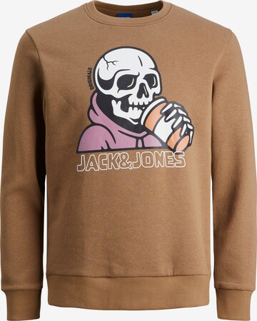 JACK & JONESSweatshirt - smeđa boja: prednji dio