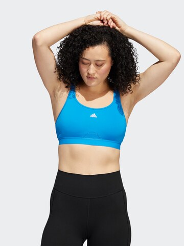 ADIDAS SPORTSWEAR - Soutien Bustier Soutien em azul: frente