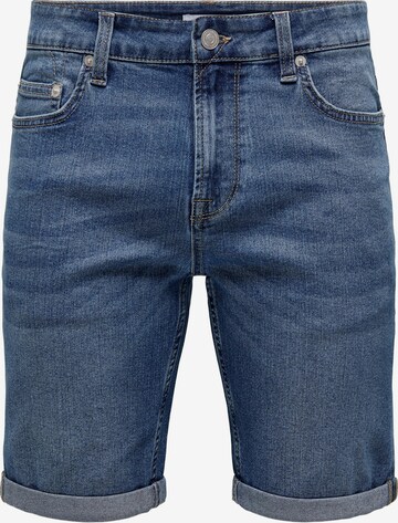 Only & Sons Regular Jeans in Blauw: voorkant