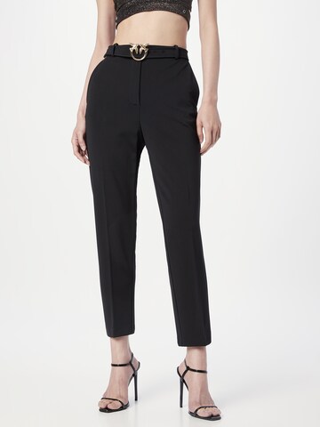 regular Pantaloni con piega frontale 'POTENZA' di PINKO in nero: frontale