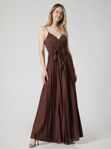 Guido Maria Kretschmer Women Evening Dress 'Adena' in Brown: front