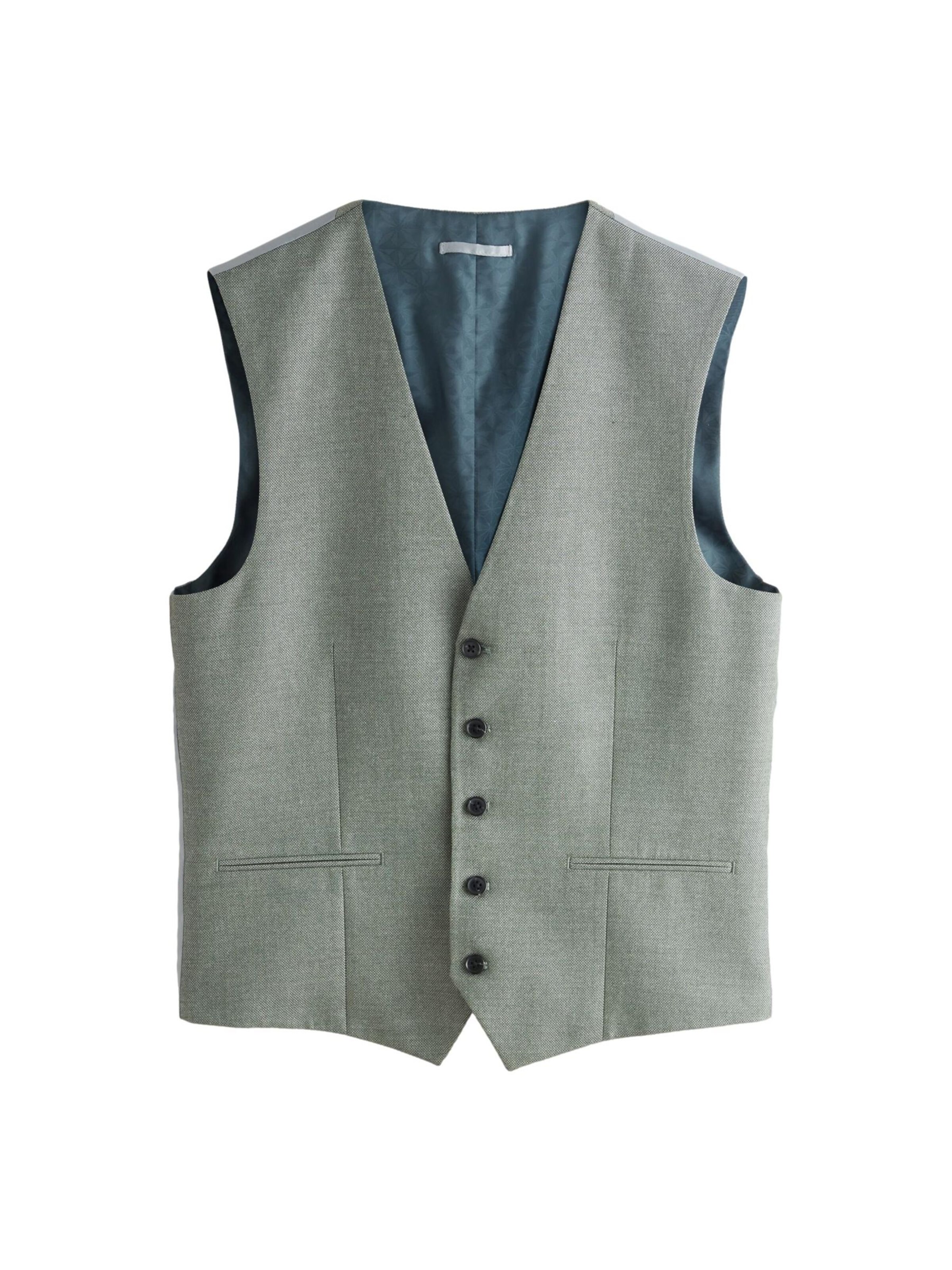 Next Suit vest in Green: front