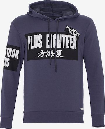 Sweat-shirt PLUS EIGHTEEN en violet : devant