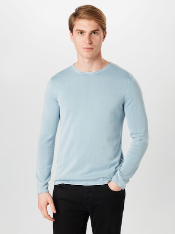 JACK & JONES Regular fit Sweater 'Leo' in Blue: front