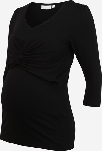 melns MAMALICIOUS T-Krekls 'Macy': no priekšpuses