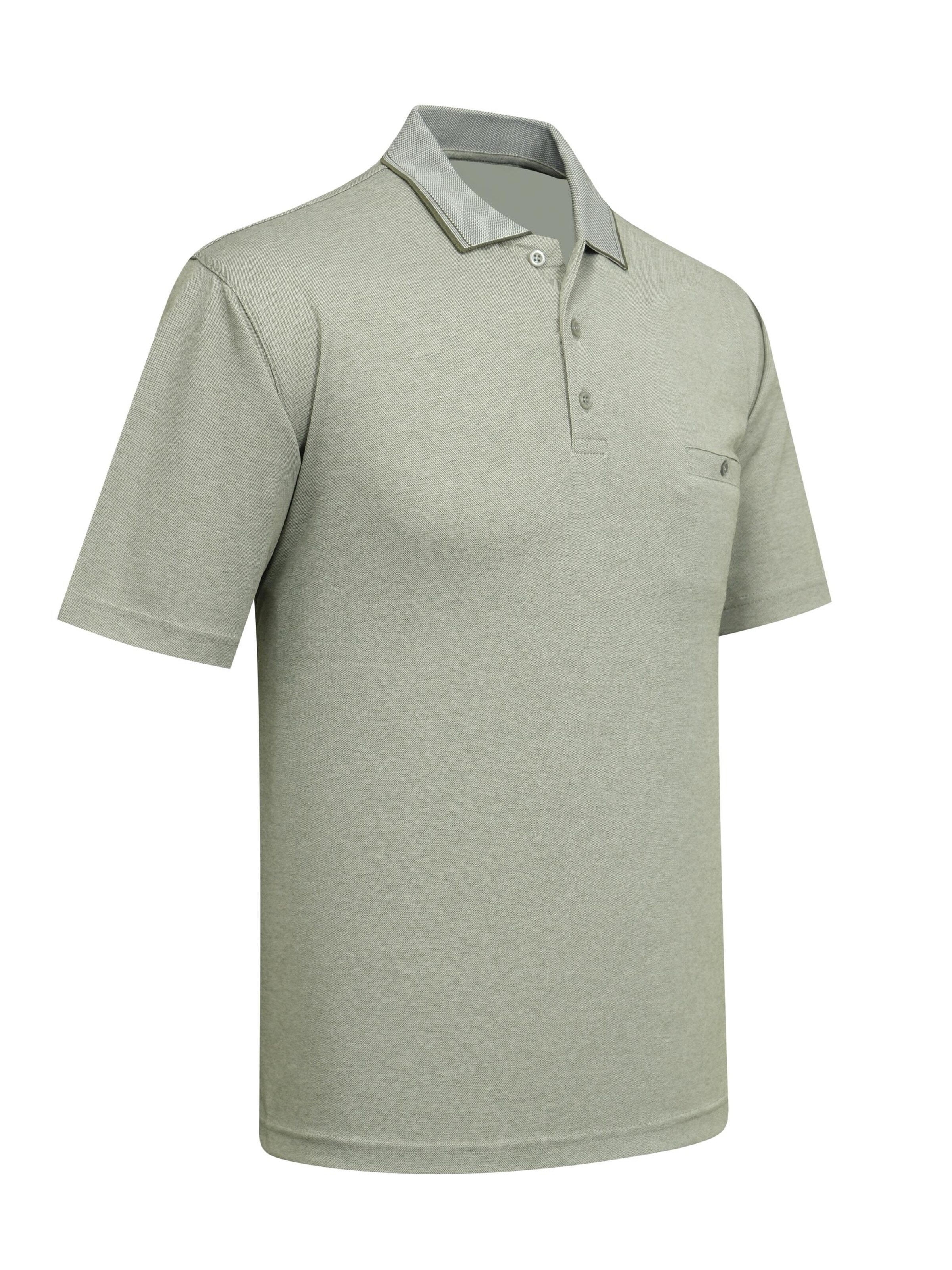 Cizgi Triko Shirt‌‌‌ in Grün