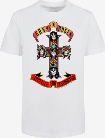 F4NT4STIC Shirt 'Guns 'n' Roses Appetite For Destruction' in Weiß: predná strana