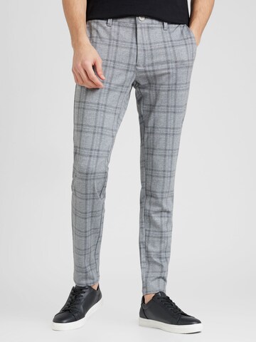 Coupe slim Pantalon 'MARK' Only & Sons en gris : devant