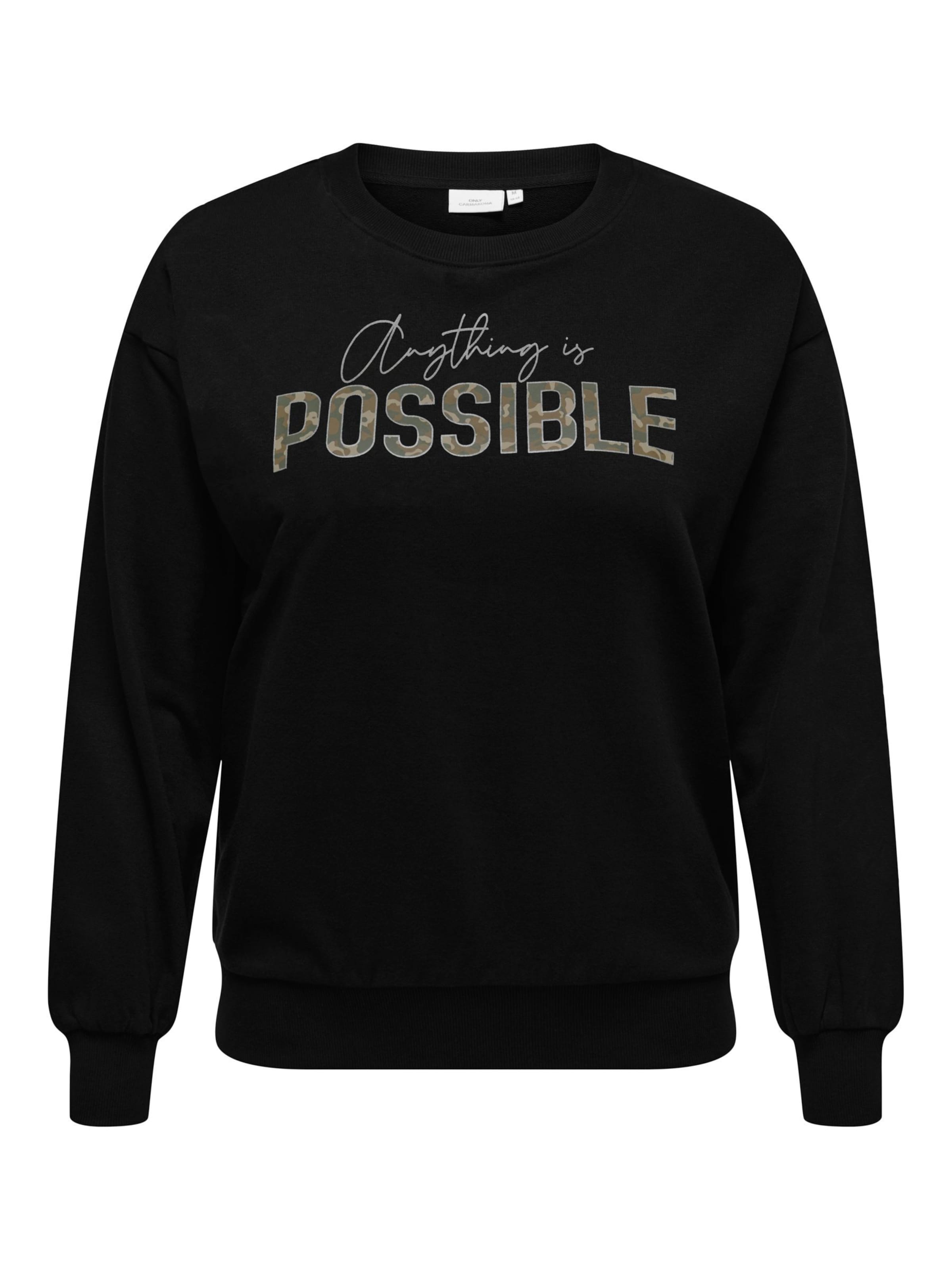 Sweat-shirt 'CAROdessi' ONLY Carmakoma en noir : devant