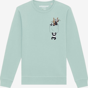 Watapparel Sweatshirt 'Pocket Pandas' in Blau: Vorderseite