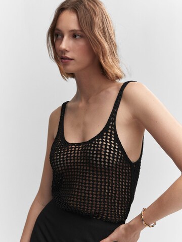 MANGO Top 'COLMENA' in Schwarz