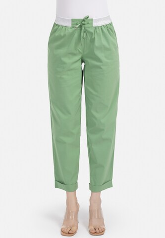 HELMIDGE Loose fit Pants in Green: front