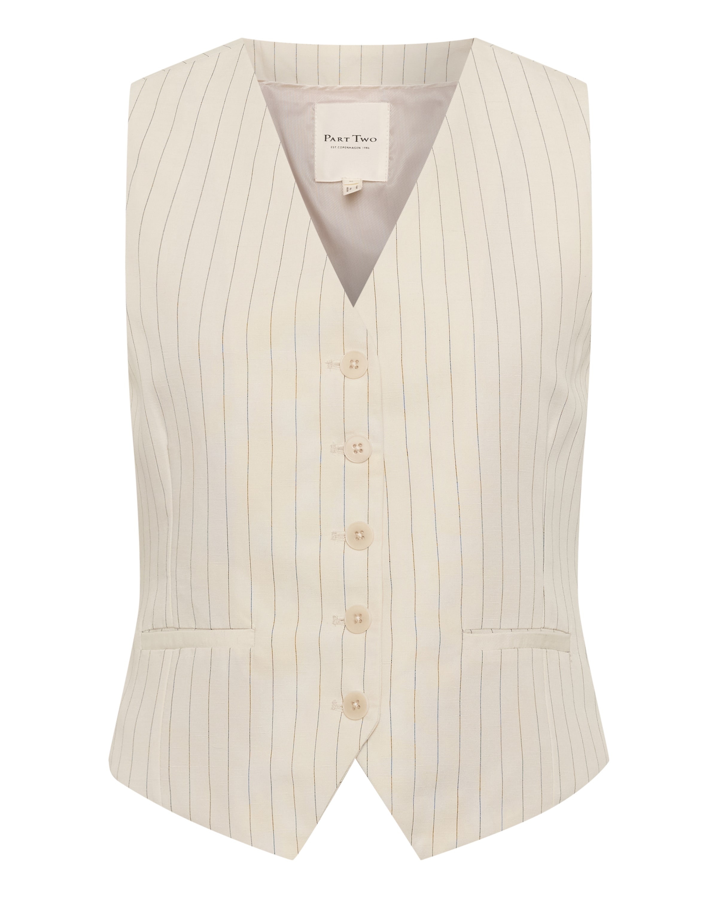 Part Two Jakkesætsvest 'NadhiaPW' i hvid: forside