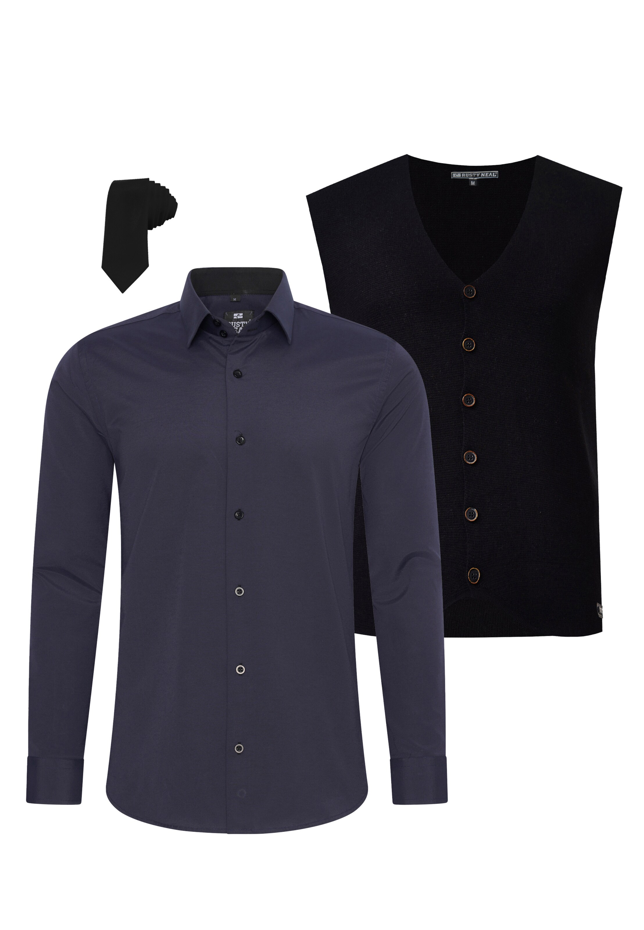 Rusty Neal Slim fit Button Up Shirt in Blue: front