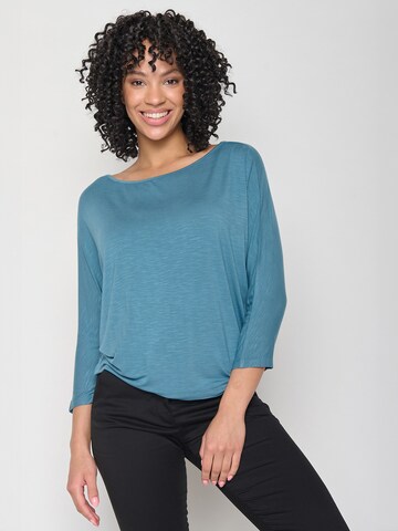 T-shirt GREENBOMB en bleu : devant