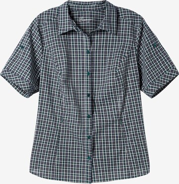 SHEEGO Athletic Button Up Shirt in Green: front