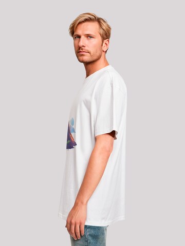 T-Shirt 'Vulkanausbruch' F4NT4STIC en blanc