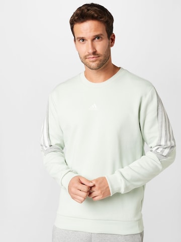 ADIDAS SPORTSWEAR Athletic Sweatshirt 'Future Icons 3-Stripes' in Green: front