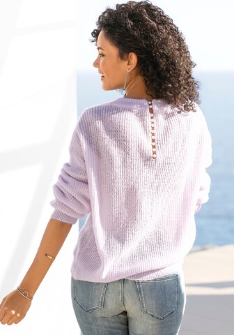 LASCANA Sweater in Purple