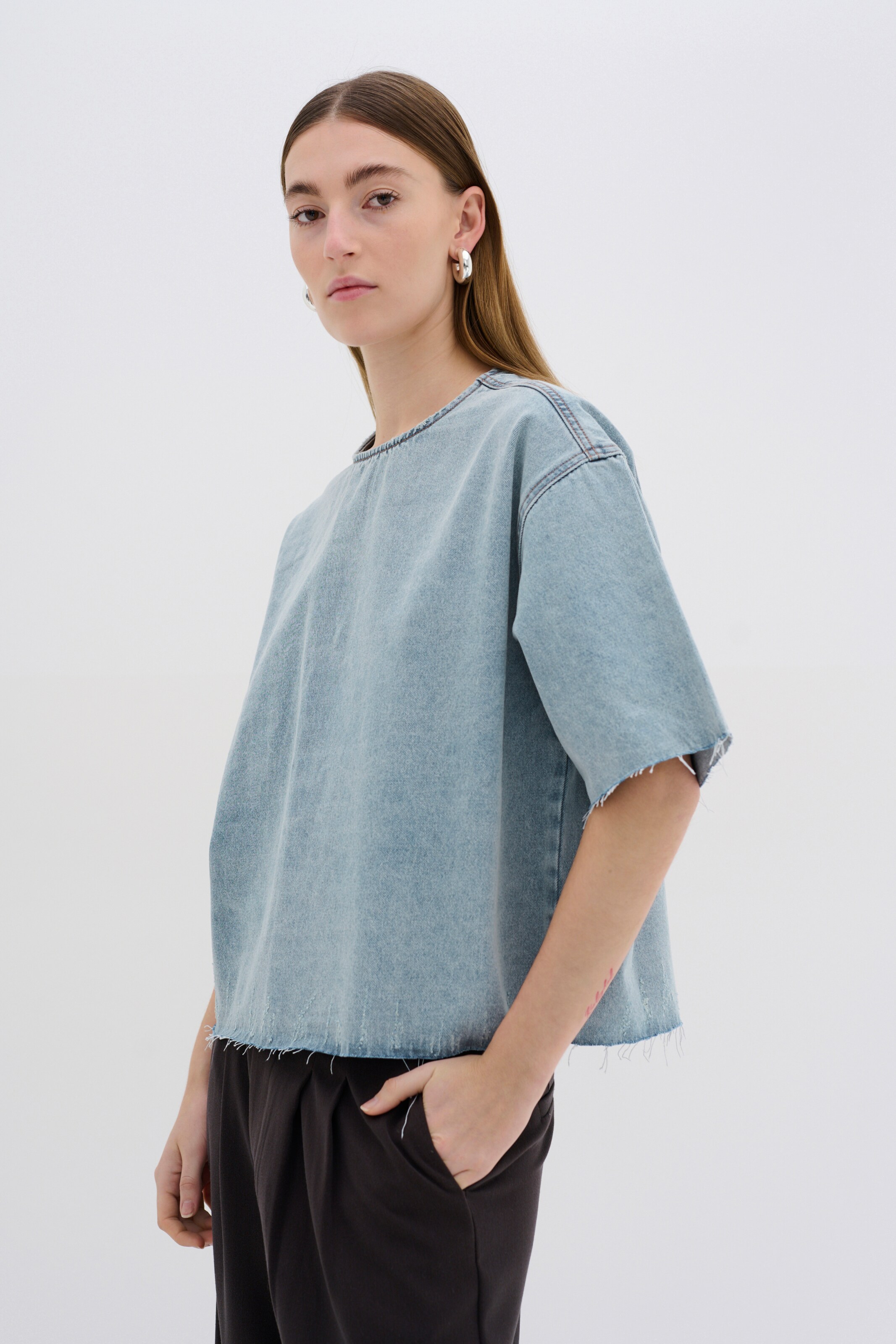 T-shirt oversize My Essential Wardrobe en bleu