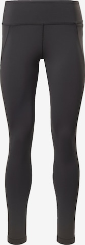 Skinny Pantaloni sport de la Reebok pe negru: față