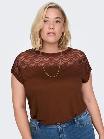 T-shirt 'Flake' ONLY Carmakoma en marron