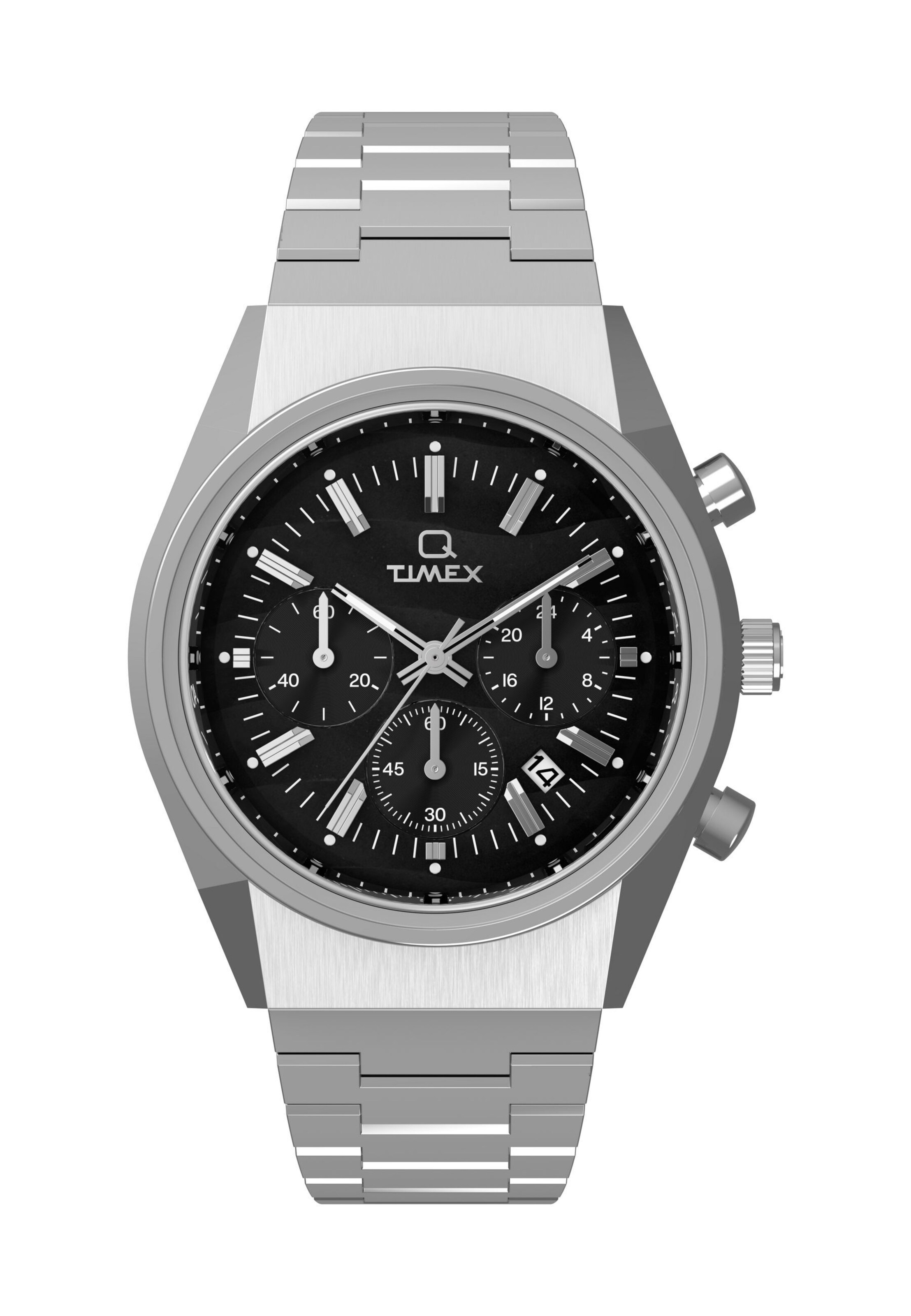 Montre à affichage analogique ' Q Timex® Falcon Eye Chronograph ' TIMEX en argent : devant