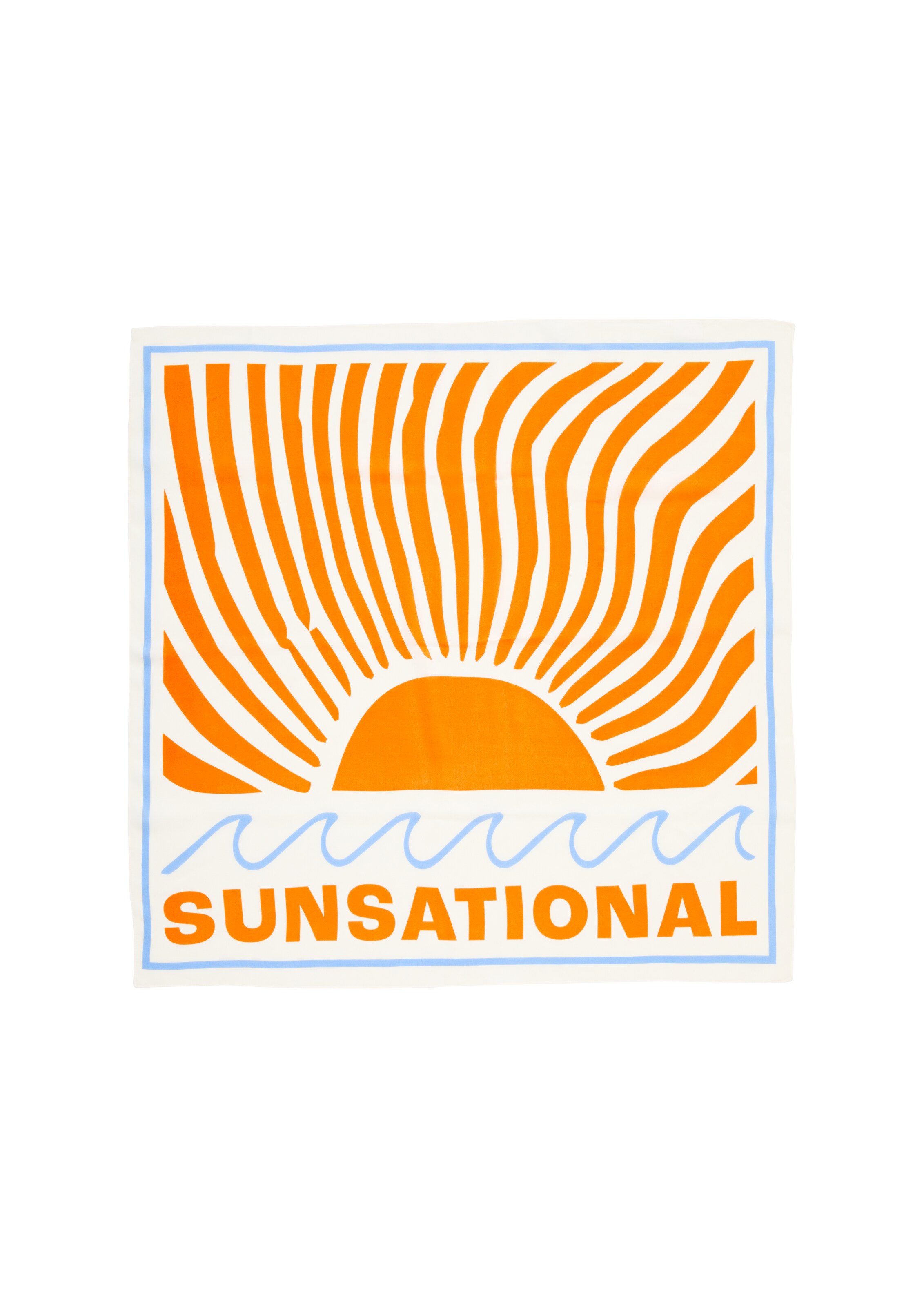 s.Oliver Tuch in hellblau / orange / weiß, Produktansicht