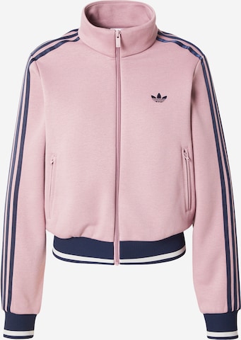 ADIDAS ORIGINALS - Casaco em moletão em roxo: frente