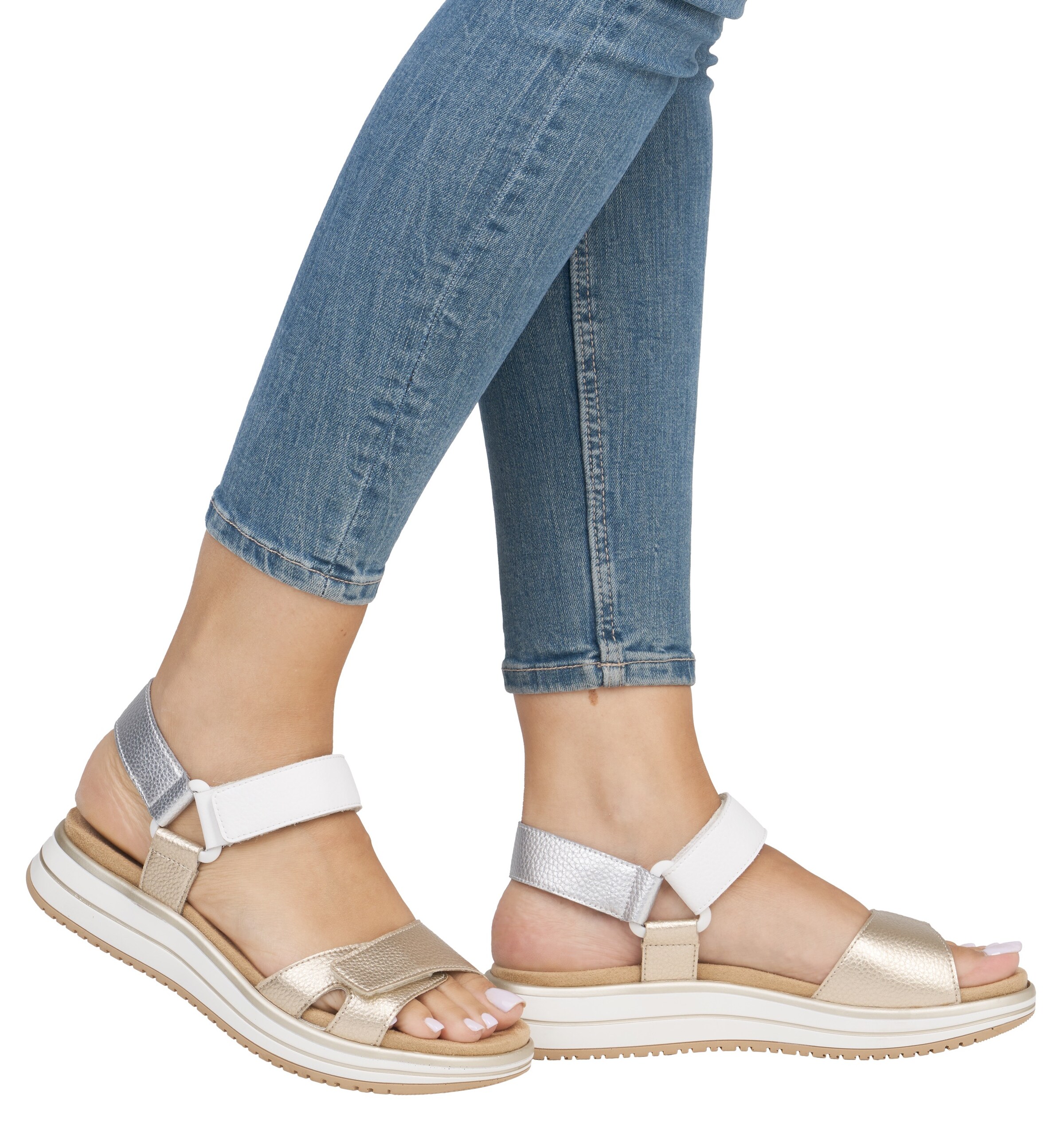 REMONTE Sandale 'D1J57' in Gold: Vorderseite