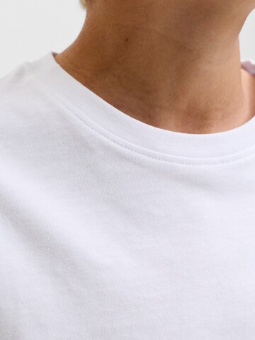 Jack & Jones Junior - Ajuste regular Camiseta 'JJEOrganic' en blanco