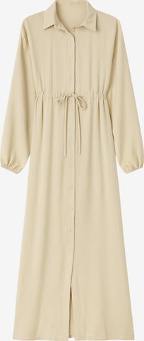 Robe-chemise Elara en beige : devant