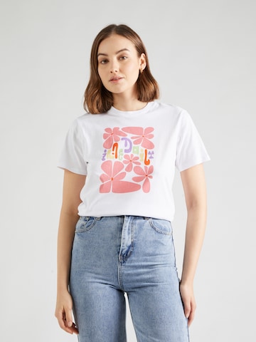 Iriedaily T-Shirt 'De La Fleur' in Weiß: predná strana